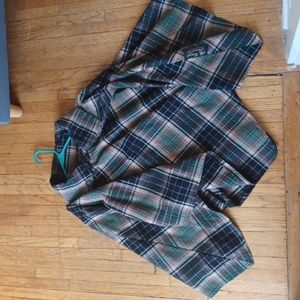 Vermont Flannel Poncho - L/XL, Earth